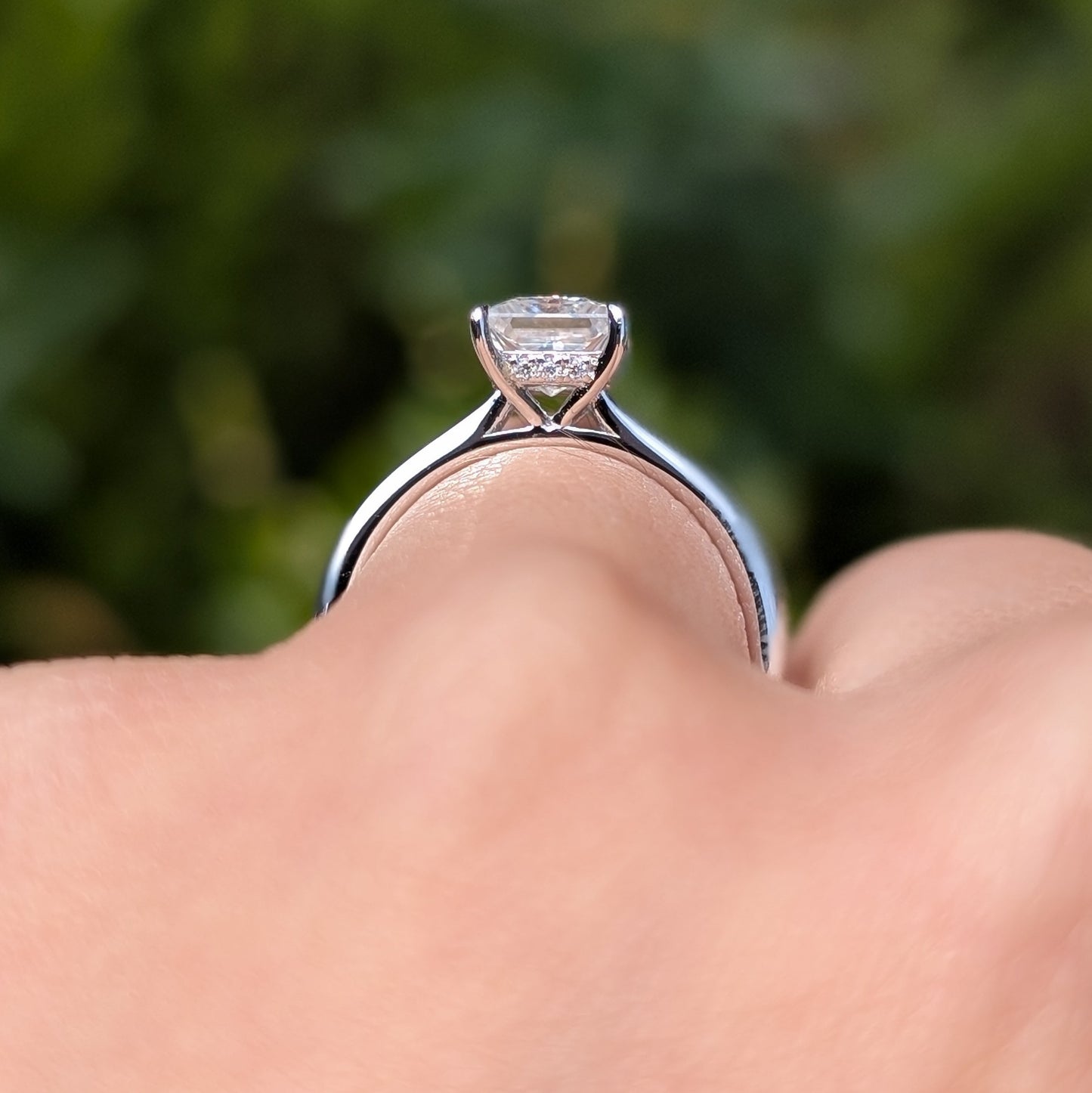 The Princess — 1CT Princess Cut Moissanite Ring | Hidden Halo