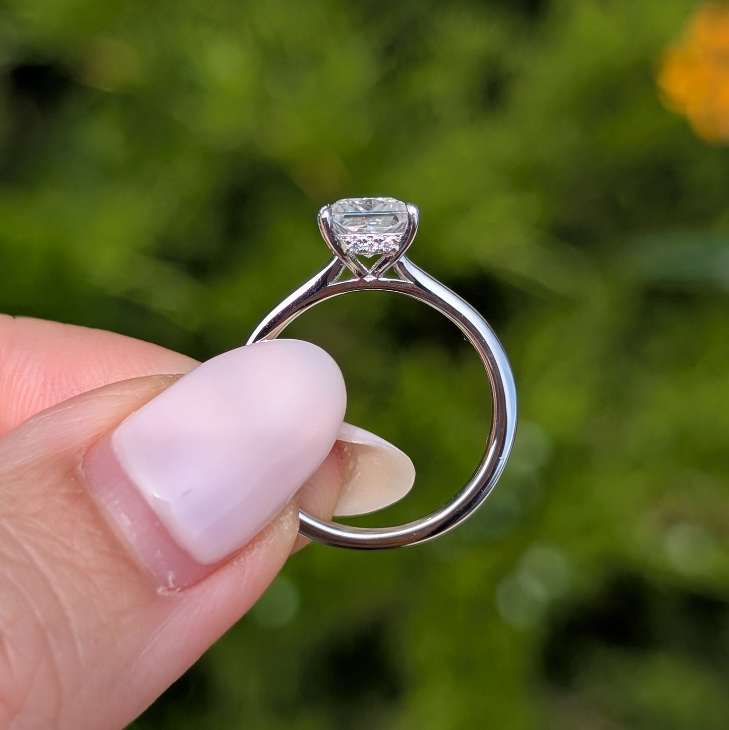 The Princess — 1CT Princess Cut Moissanite Ring | Hidden Halo
