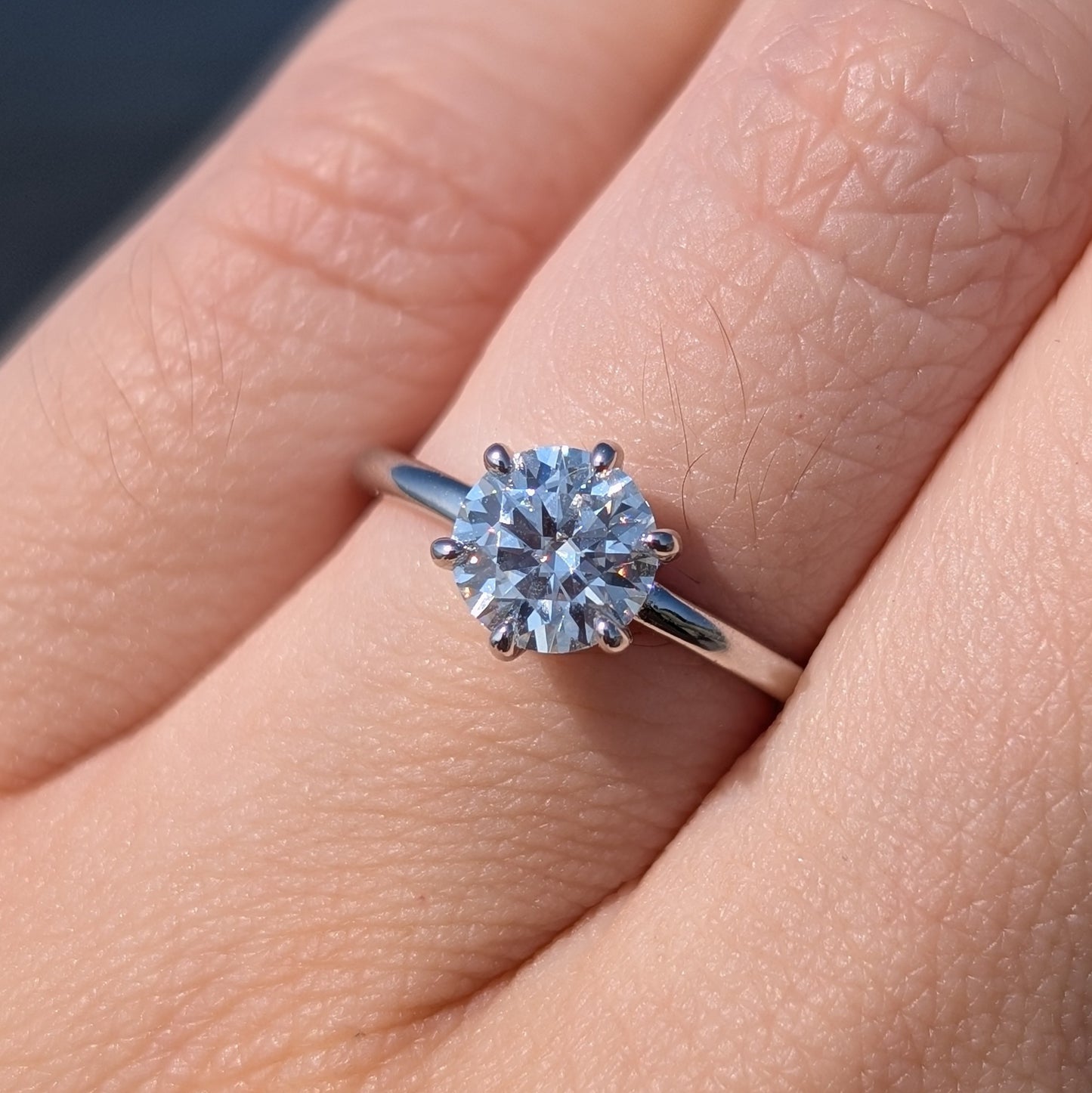 The Lumina Classic — 1CT Round Moissanite Solitaire Ring | Basket Setting