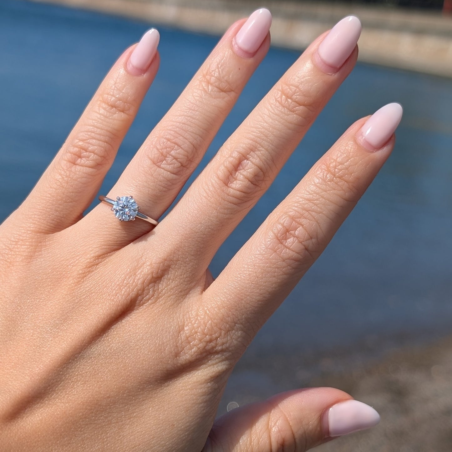 The Lumina Classic — 1CT Round Moissanite Solitaire Ring | Basket Setting