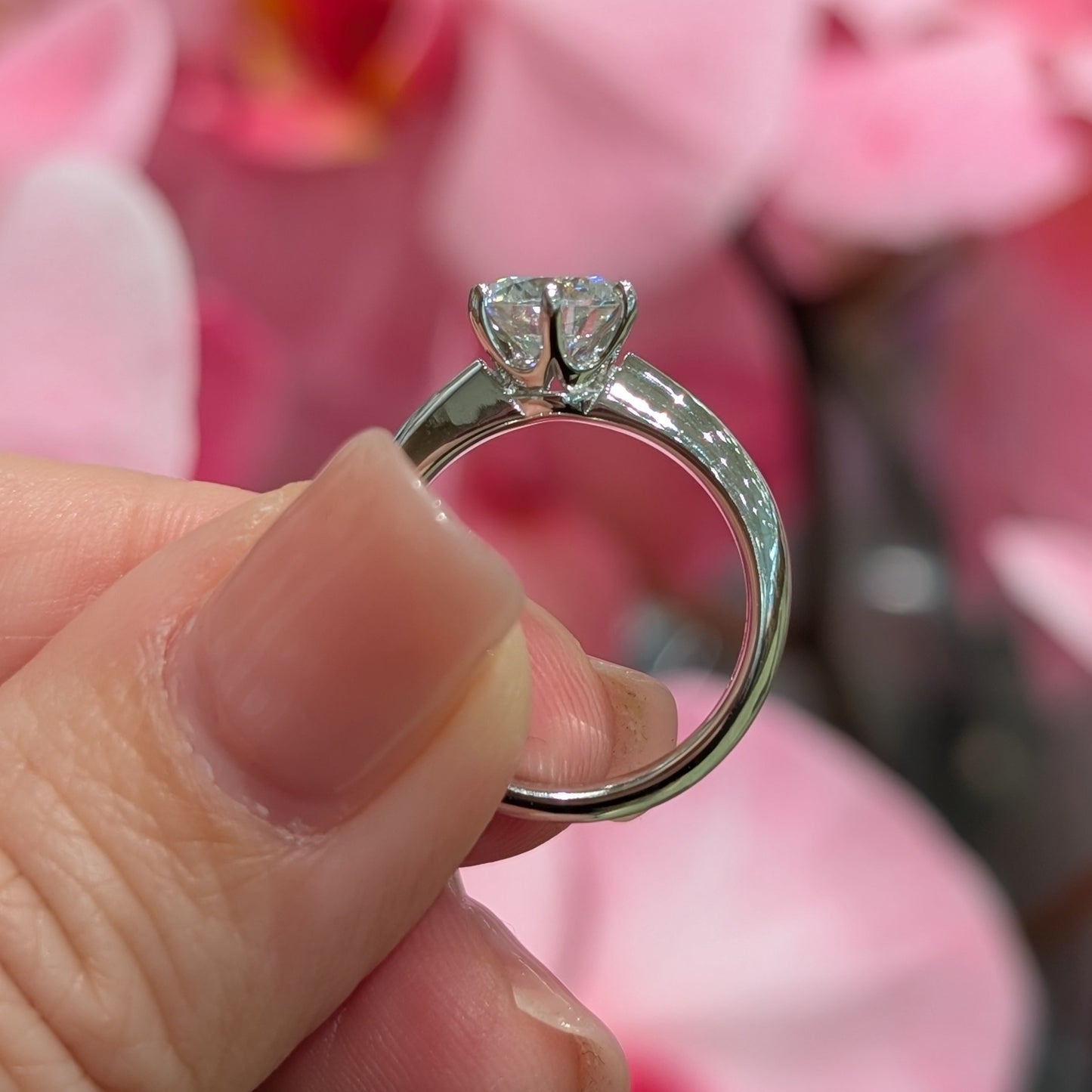 The Bold Classic — 1.2CT Round Brilliant Moissanite Ring | Thick Band