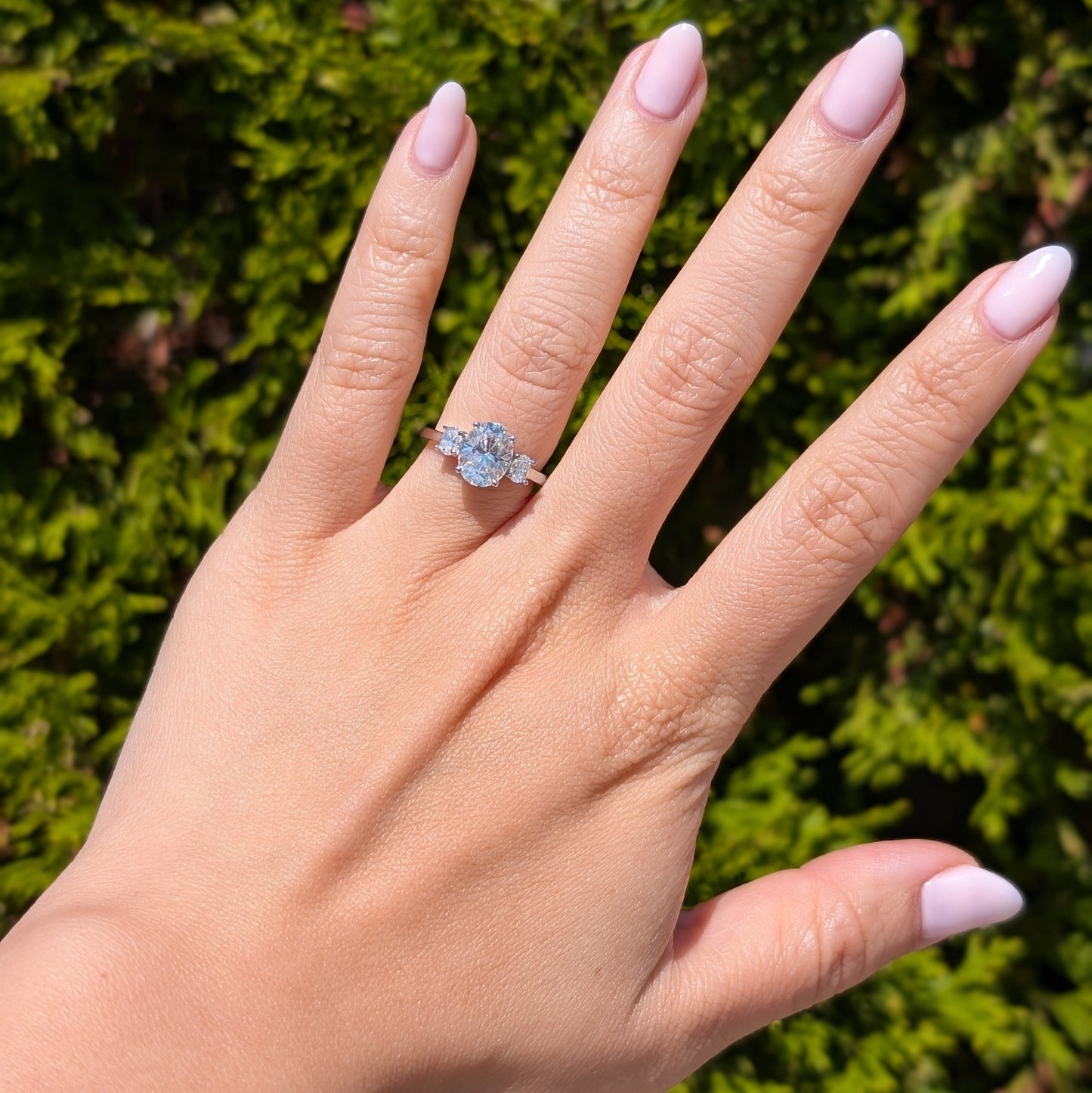 Forever Trio Oval — 2.6CT Total Weight Oval Moissanite Three-Stone Ring
