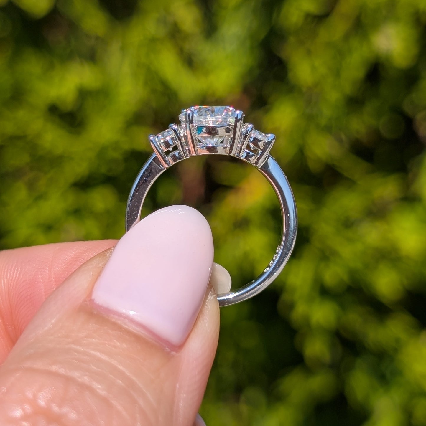 Forever Trio Oval — 2.6CT Total Weight Oval Moissanite Three-Stone Ring