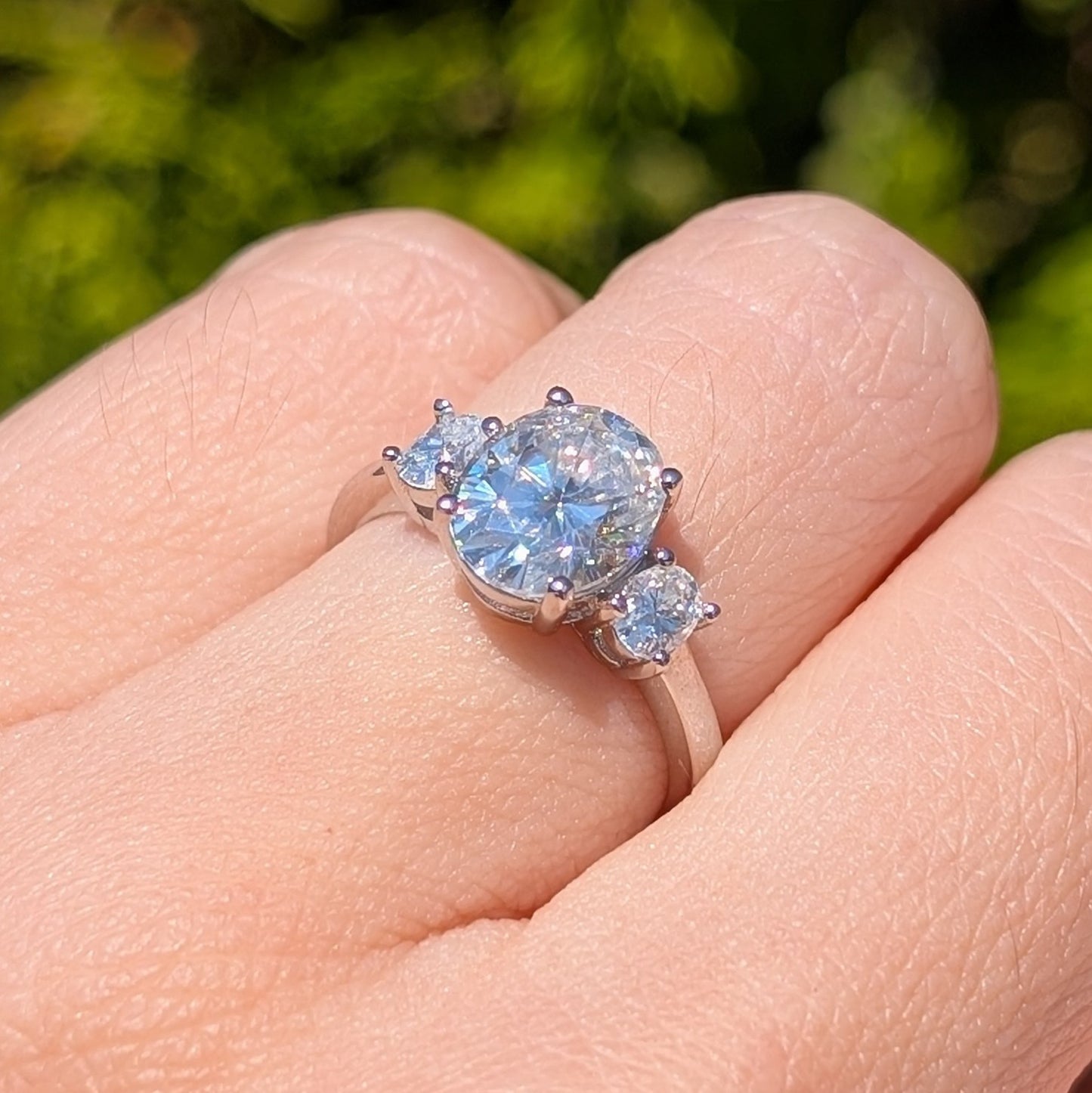 Forever Trio Oval — 2.6CT Total Weight Oval Moissanite Three-Stone Ring