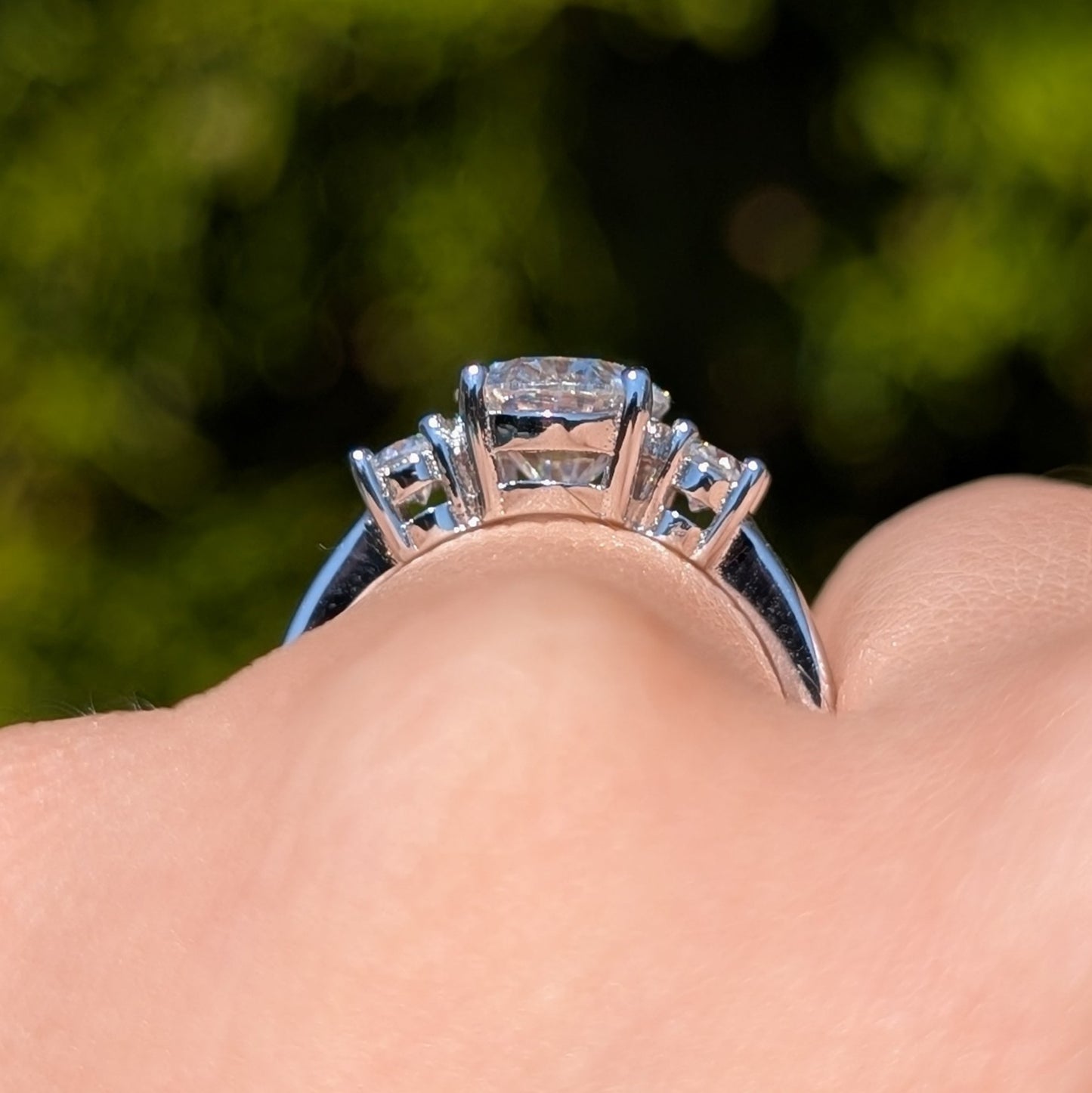 Forever Trio Oval — 2.6CT Total Weight Oval Moissanite Three-Stone Ring