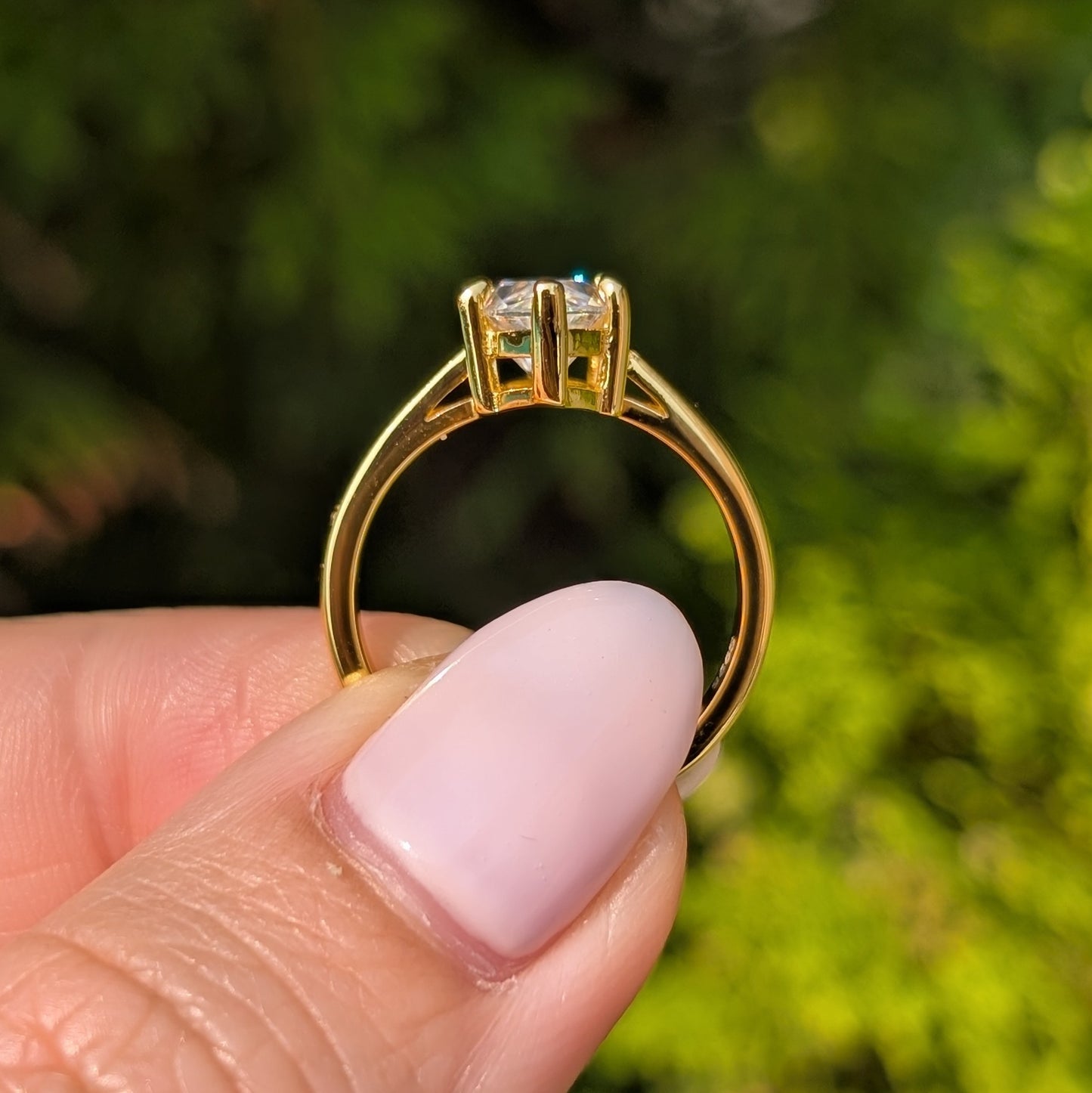 The Empress Gold — 2CT Marquise Moissanite Ring | 14K Gold-Plated