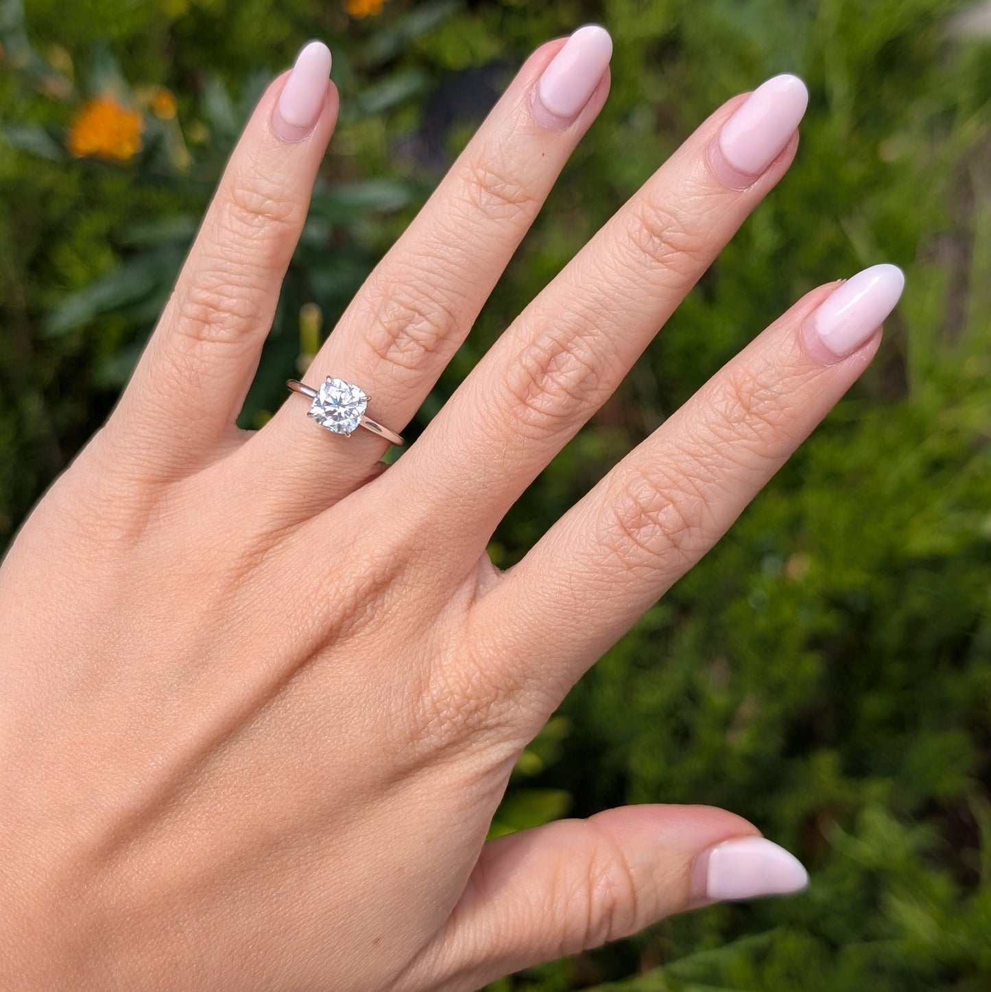 The Sovereign — 2CT Cushion Cut Moissanite Ring | Hidden Halo