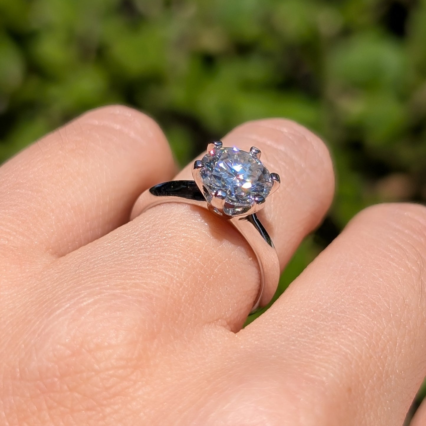 The Bolder Classic — 2CT Round Brilliant Moissanite Ring | Thick Band
