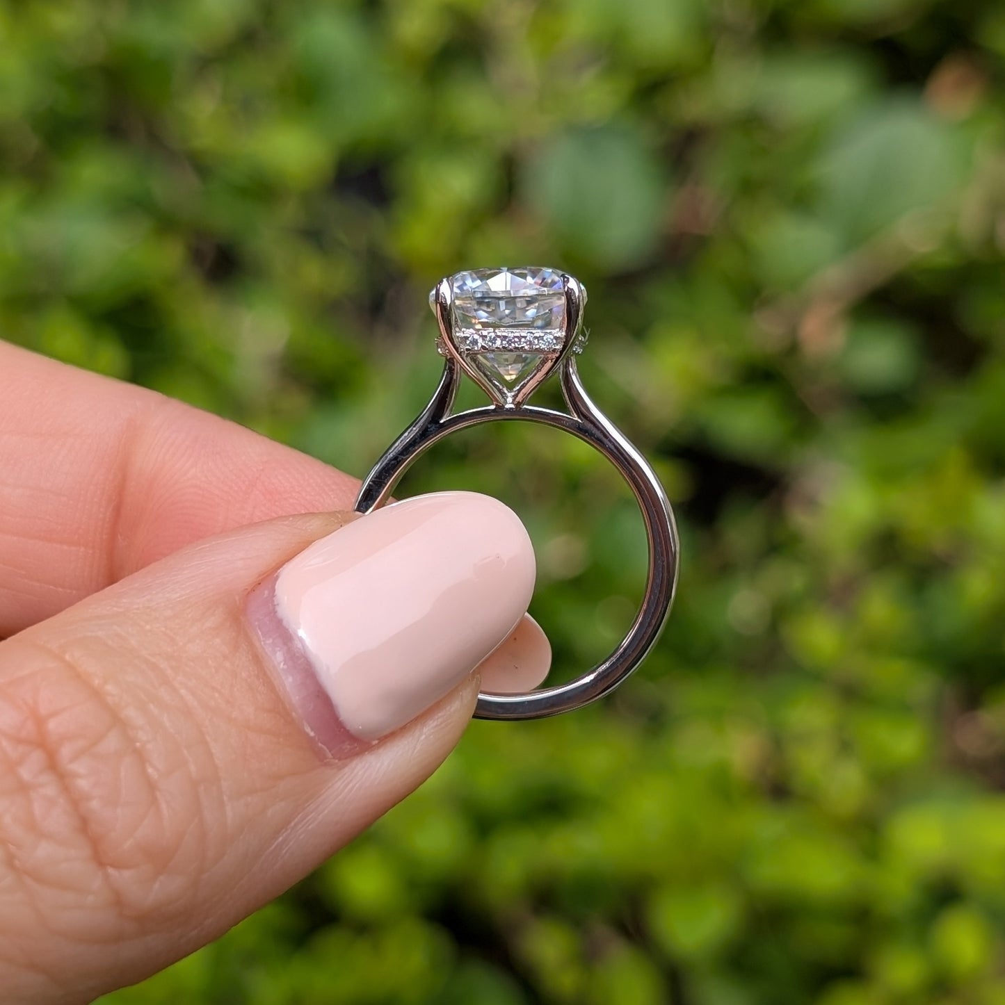 The Sovereign Grande — 3.5CT Cushion Cut Moissanite Ring with Hidden Halo