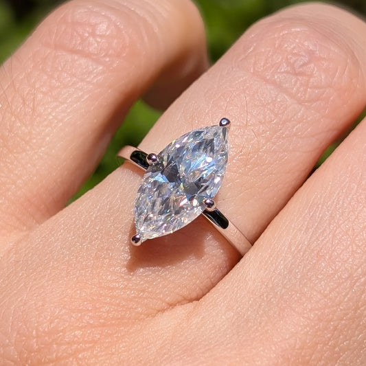 The Empress — 3CT Marquise Moissanite Solitaire Ring
