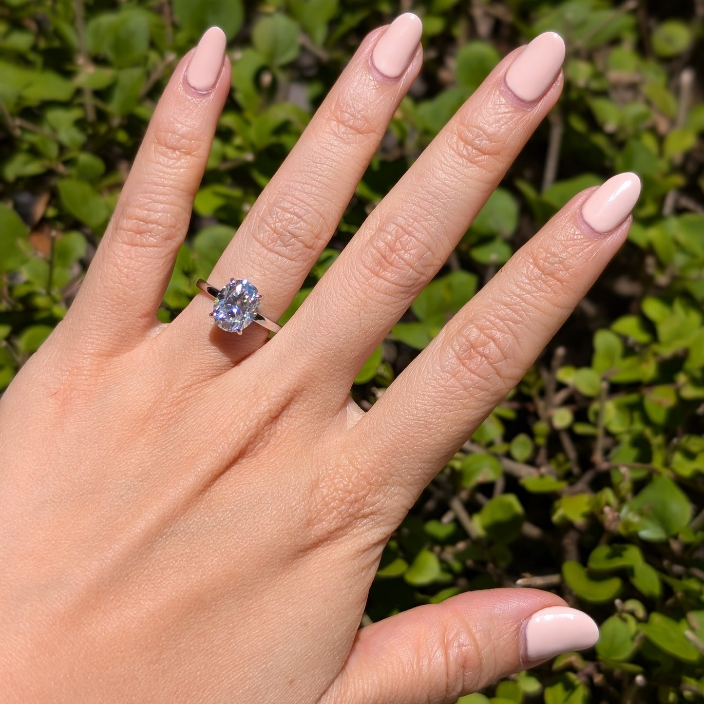 The Aurora Classic Grande — 3CT Oval Cut Moissanite Ring