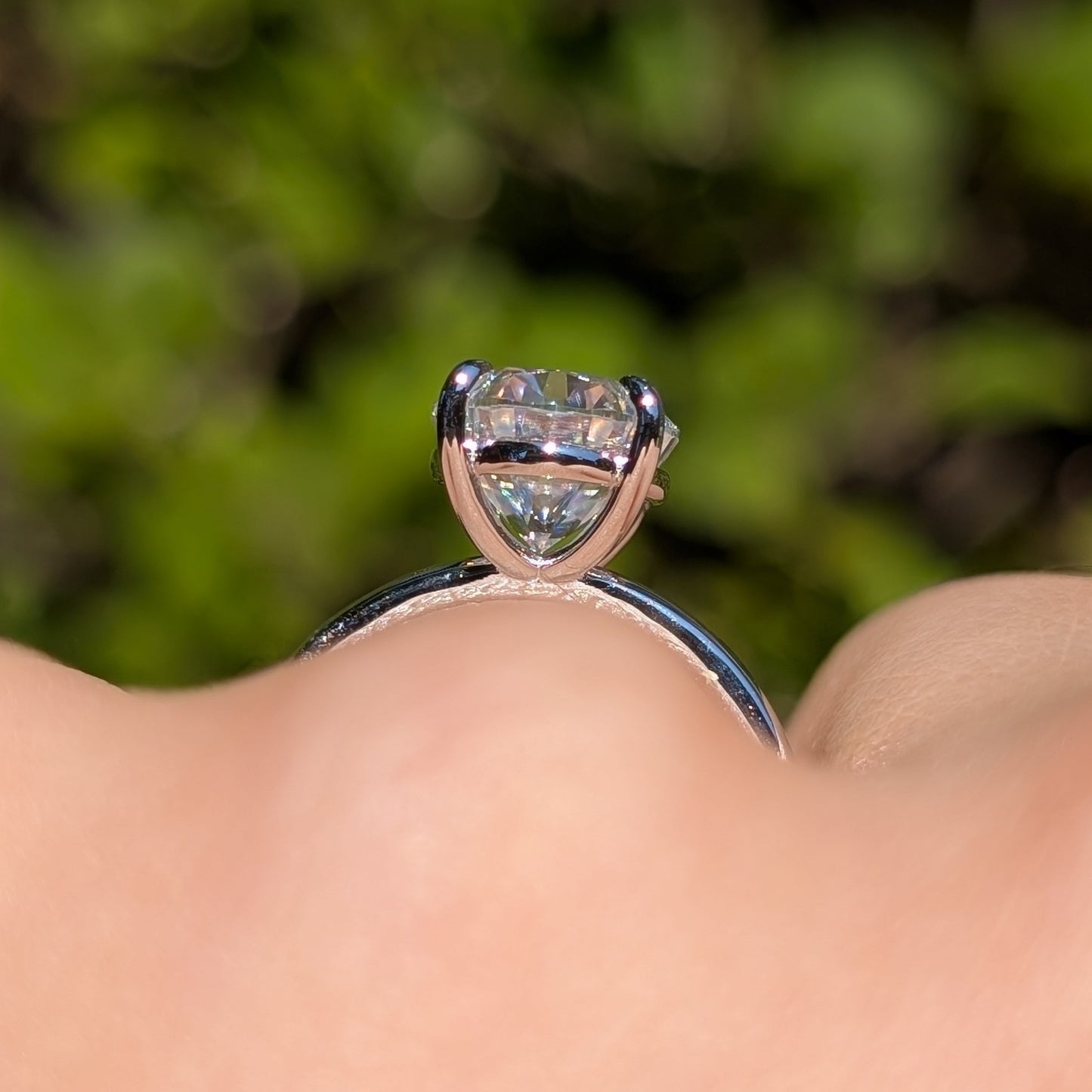 The Aurora Classic Grande — 3CT Oval Cut Moissanite Ring