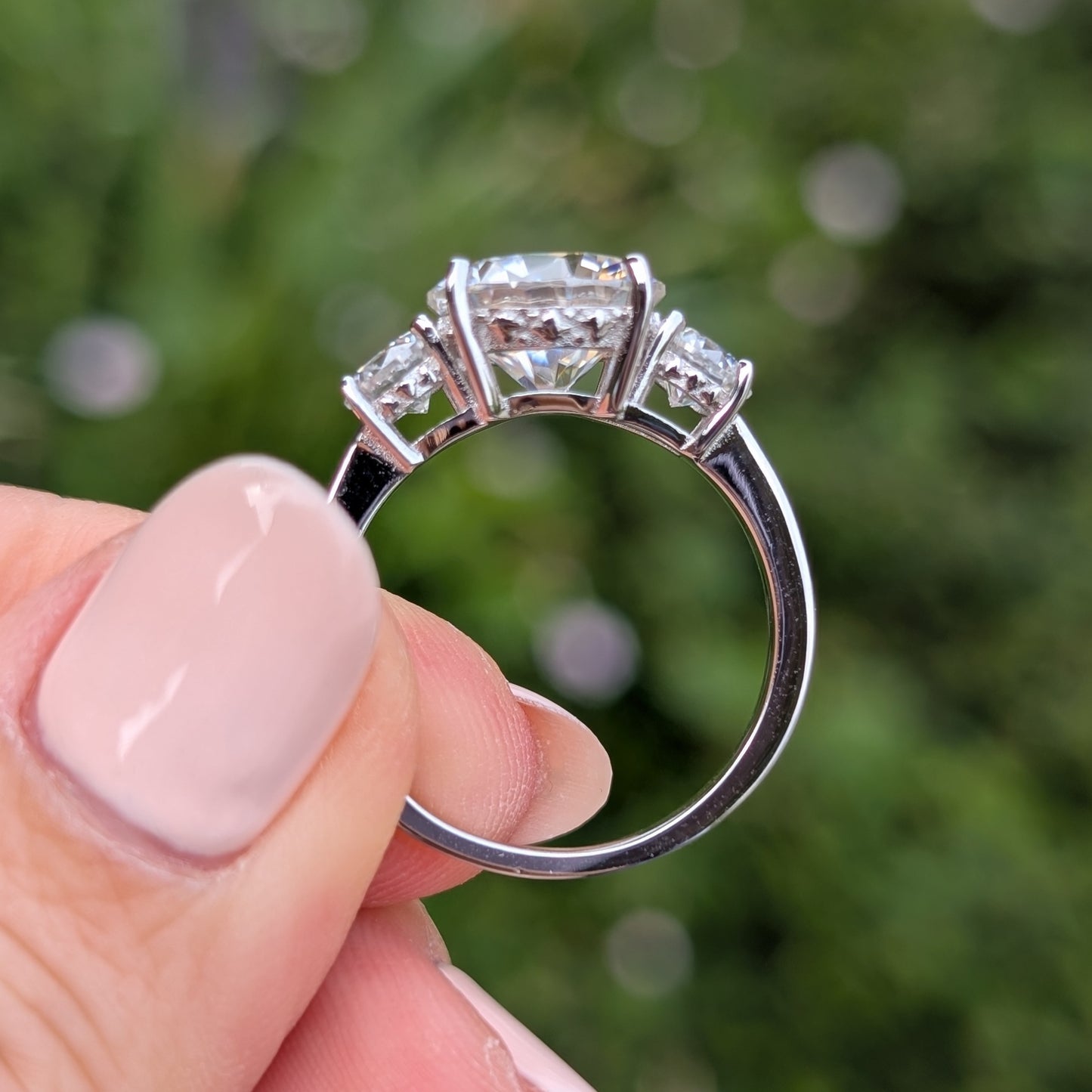 Forever Trio Grande — 5CT Total Weight Round Moissanite Three-Stone Ring