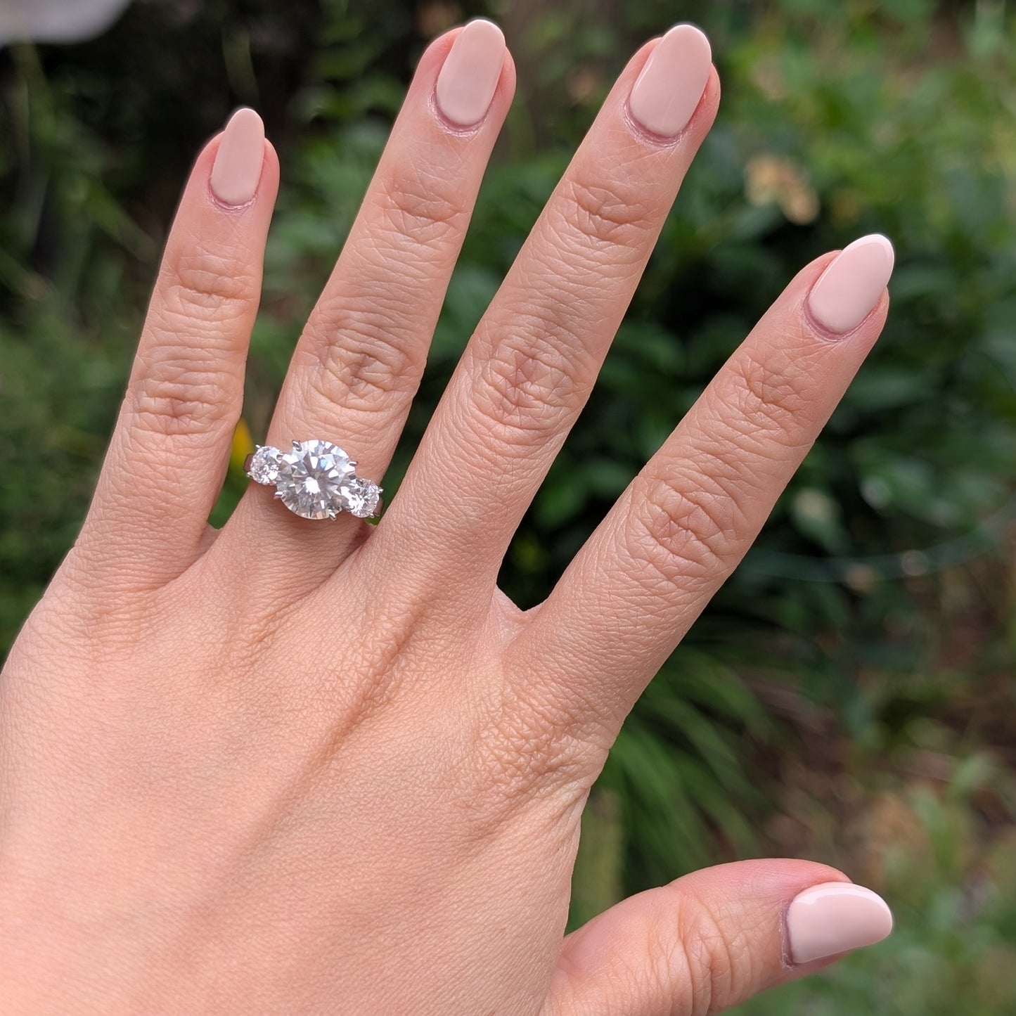 Forever Trio Grande — 5CT Total Weight Round Moissanite Three-Stone Ring