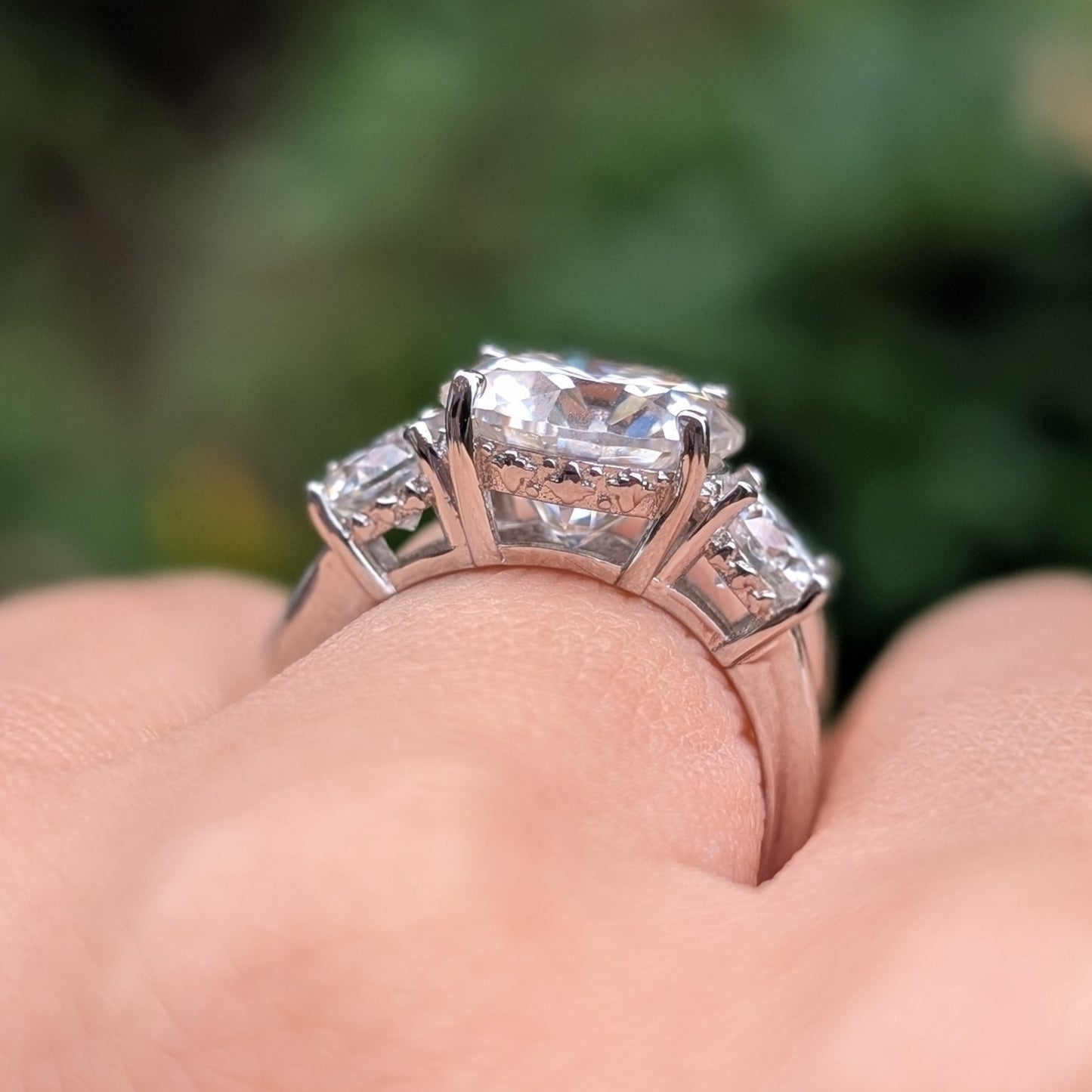 Forever Trio Grande — 5CT Total Weight Round Moissanite Three-Stone Ring